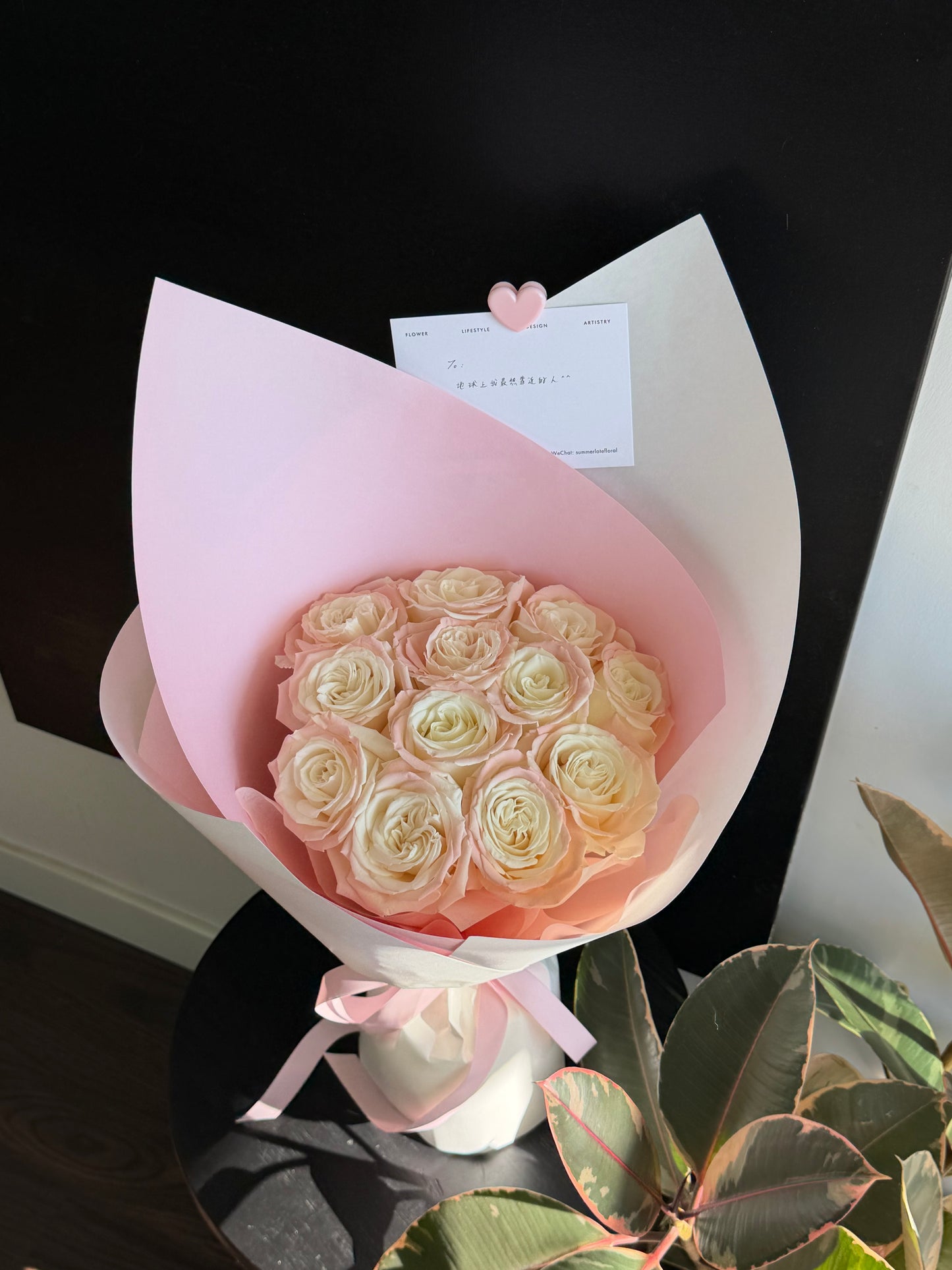 Pink Tinted Rose Bouquet