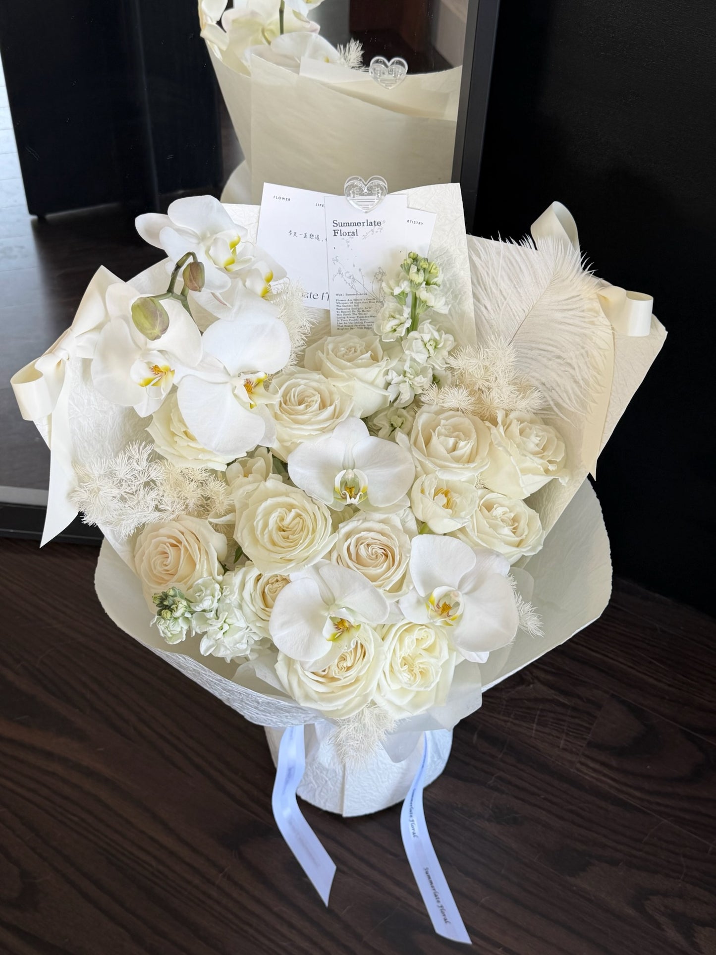 Orchid & Rose in white