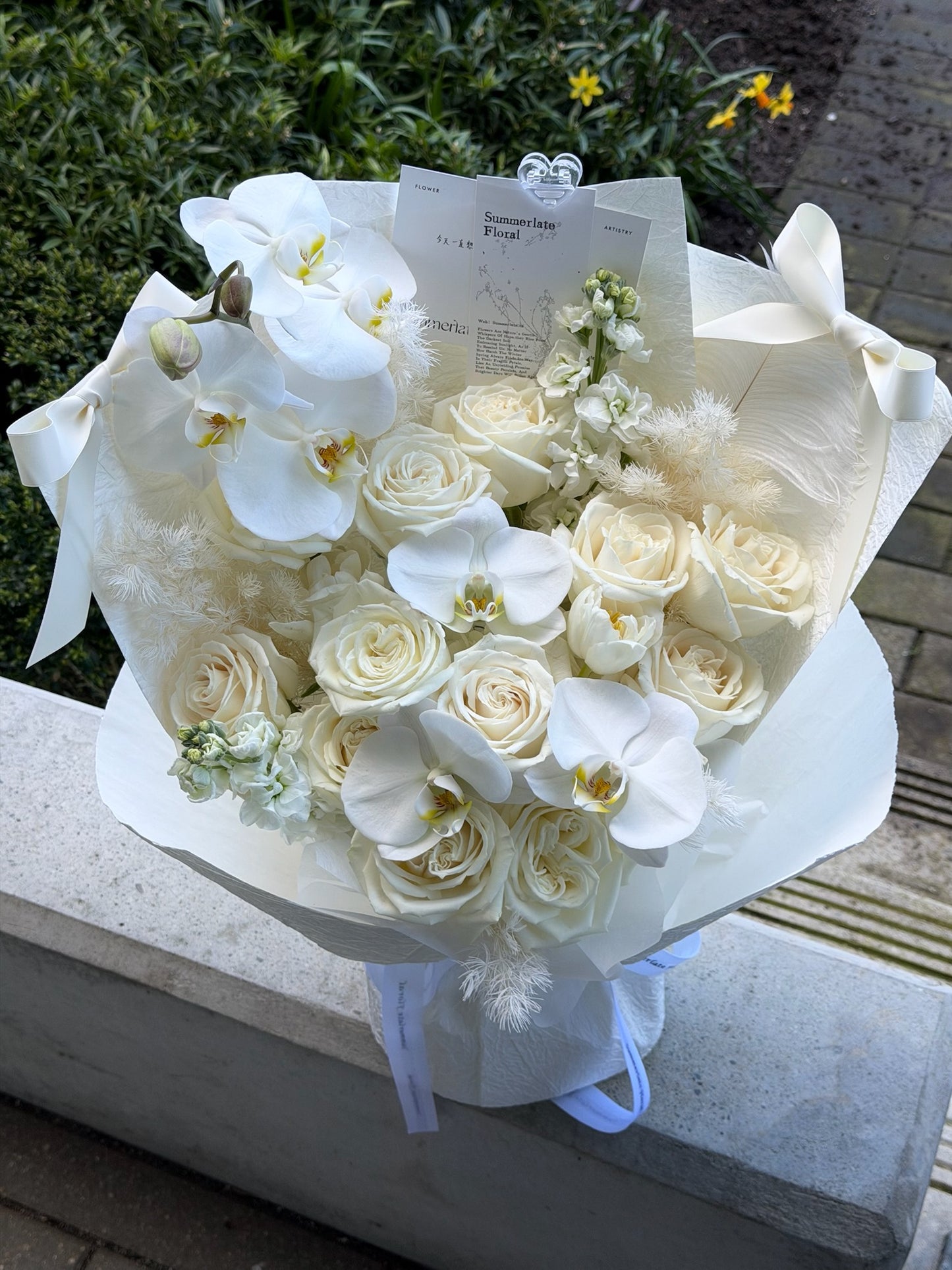 Orchid & Rose in white
