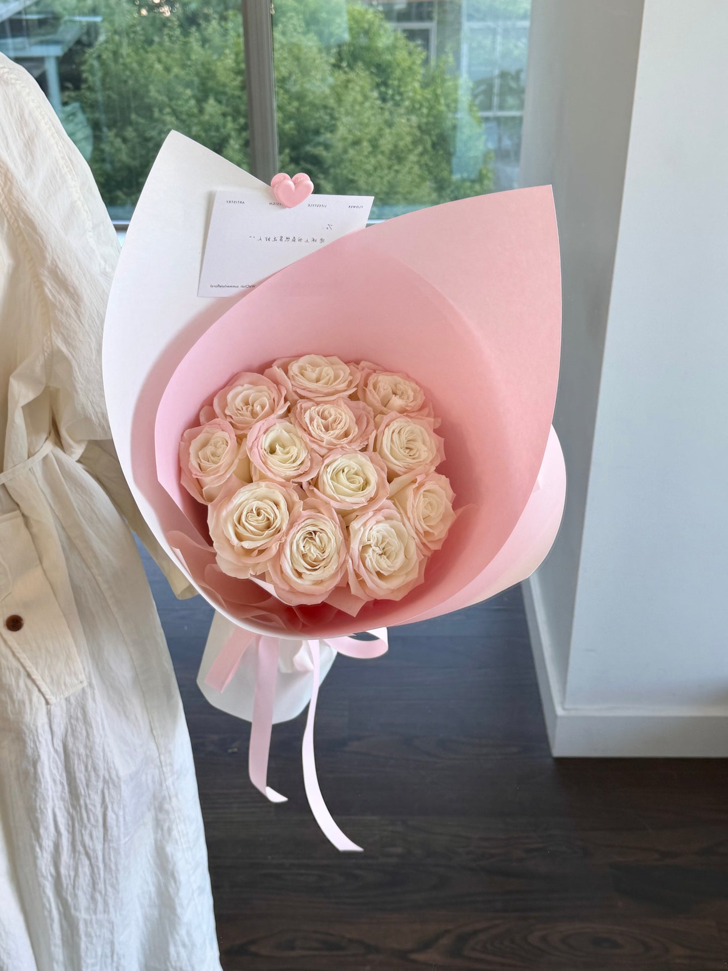 Pink Tinted Rose Bouquet
