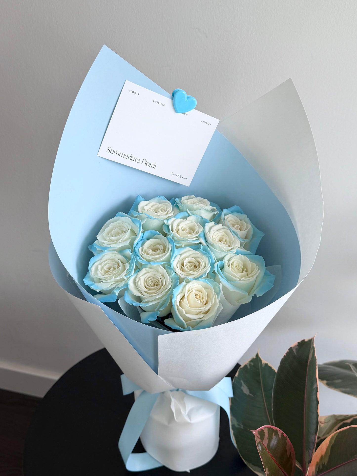 Icy Tinted Rose Bouquet