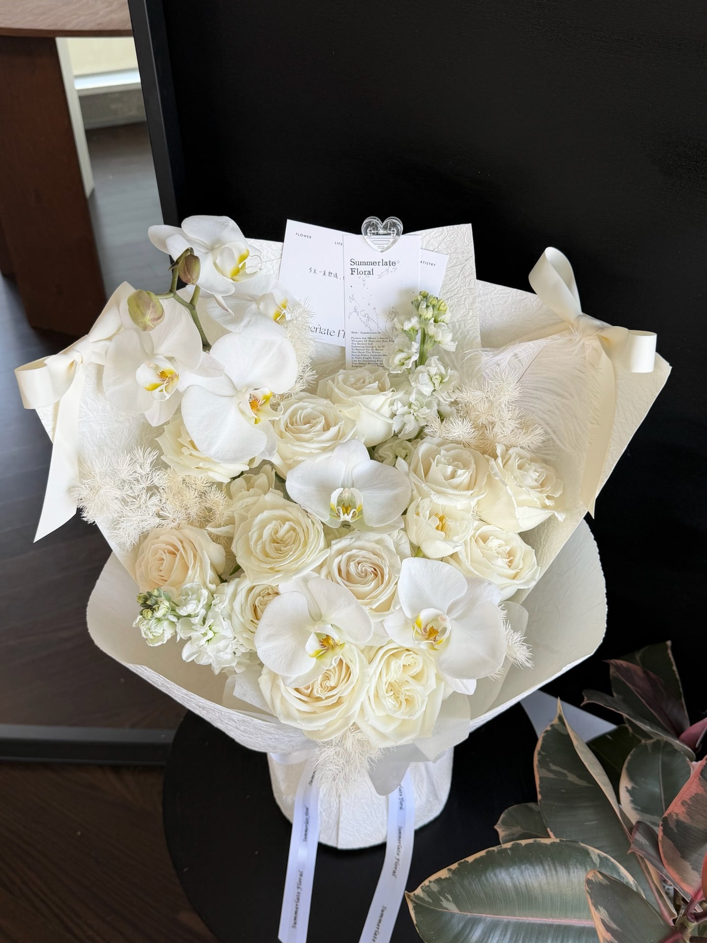 Orchid & Rose in white