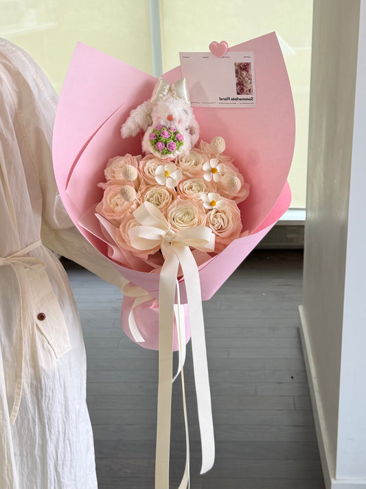 Pink Tinted Rose Bouquet