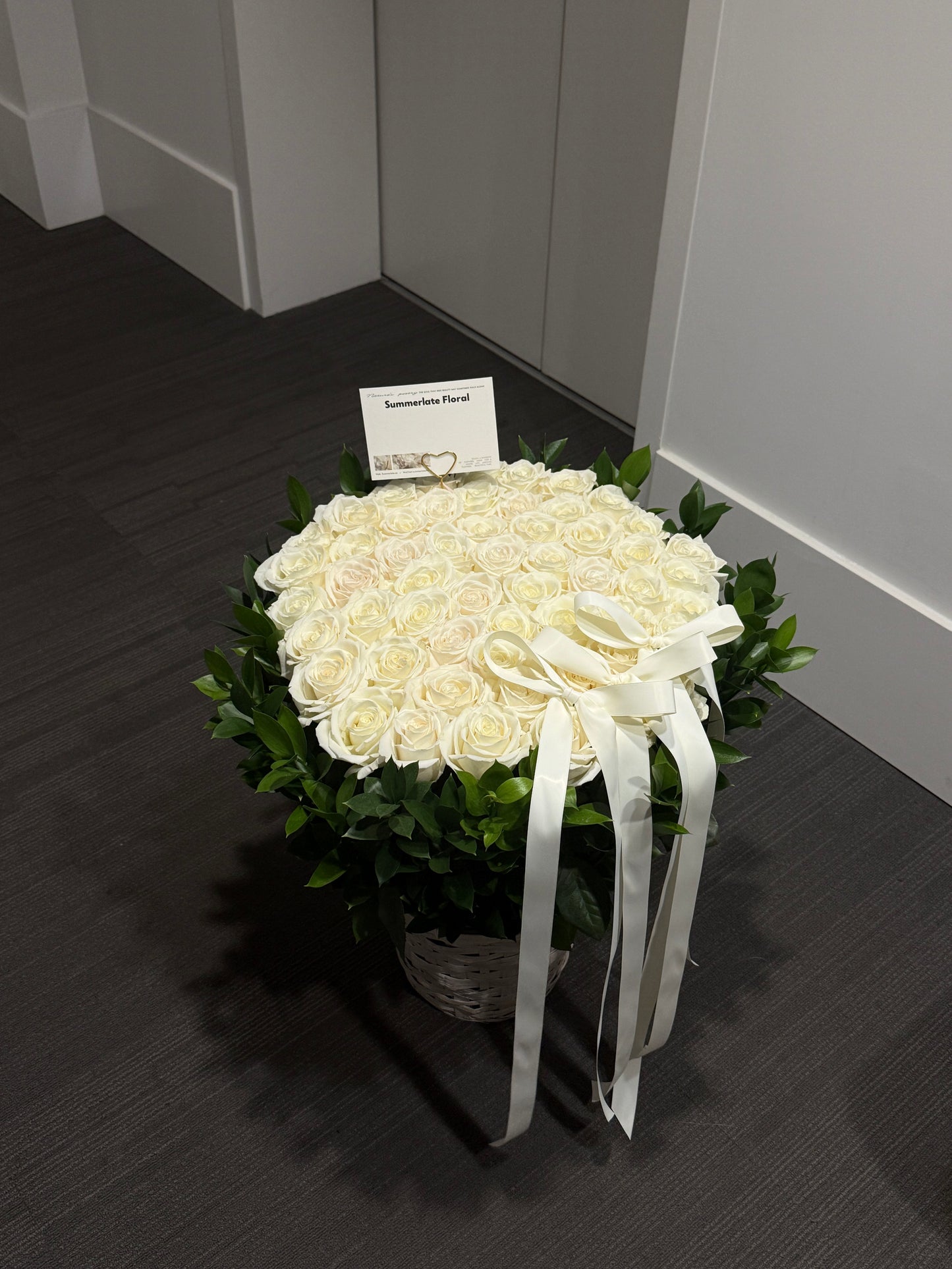 Rose Basket Collection - White