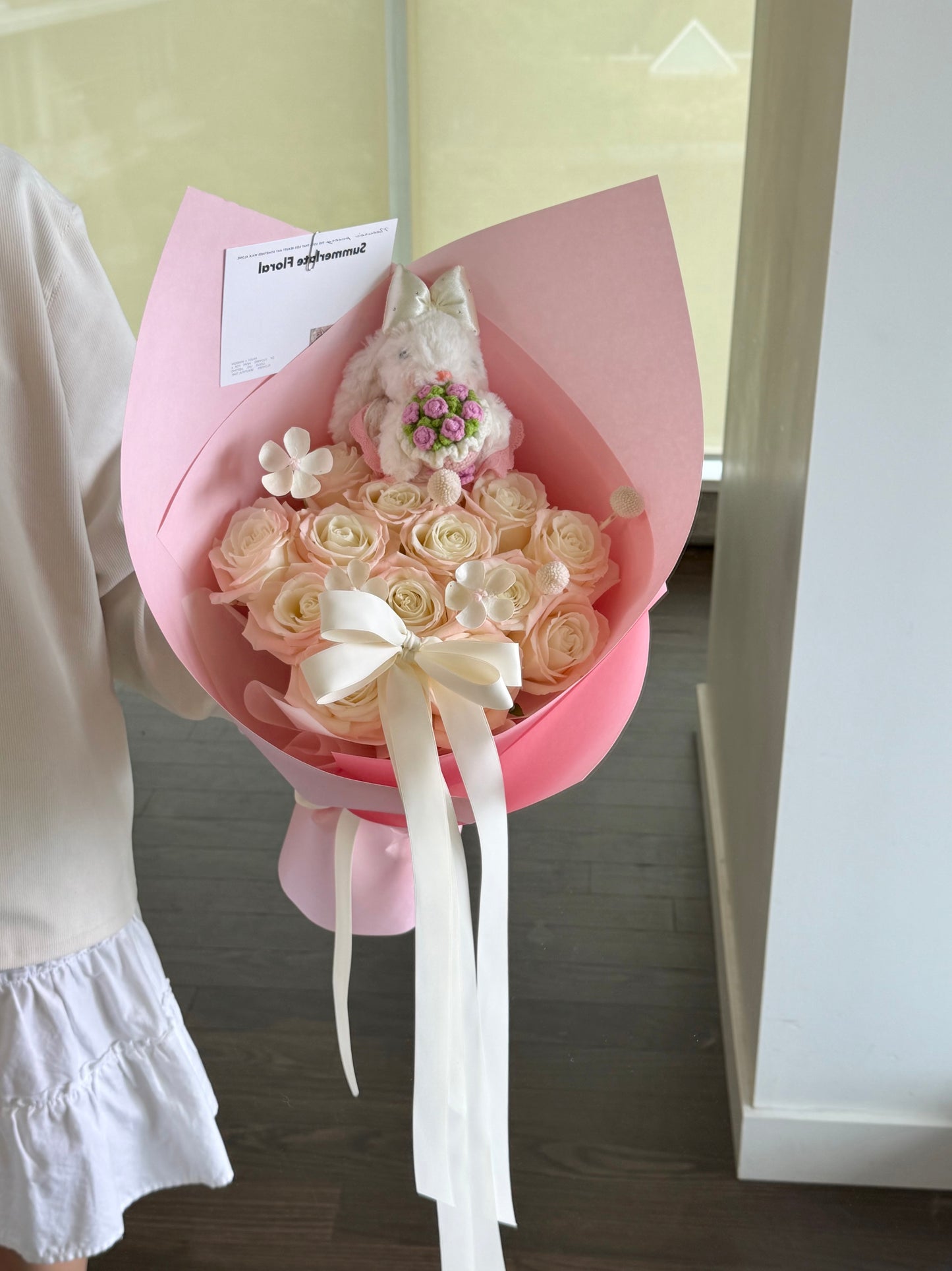 Pink Tinted Rose Bouquet