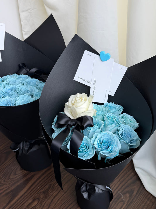 The Moonlight with Sky Blue Tinted Rose