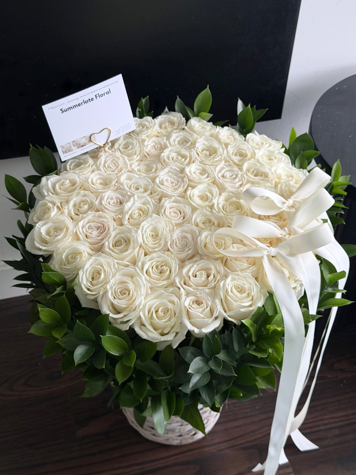 Rose Basket Collection - White