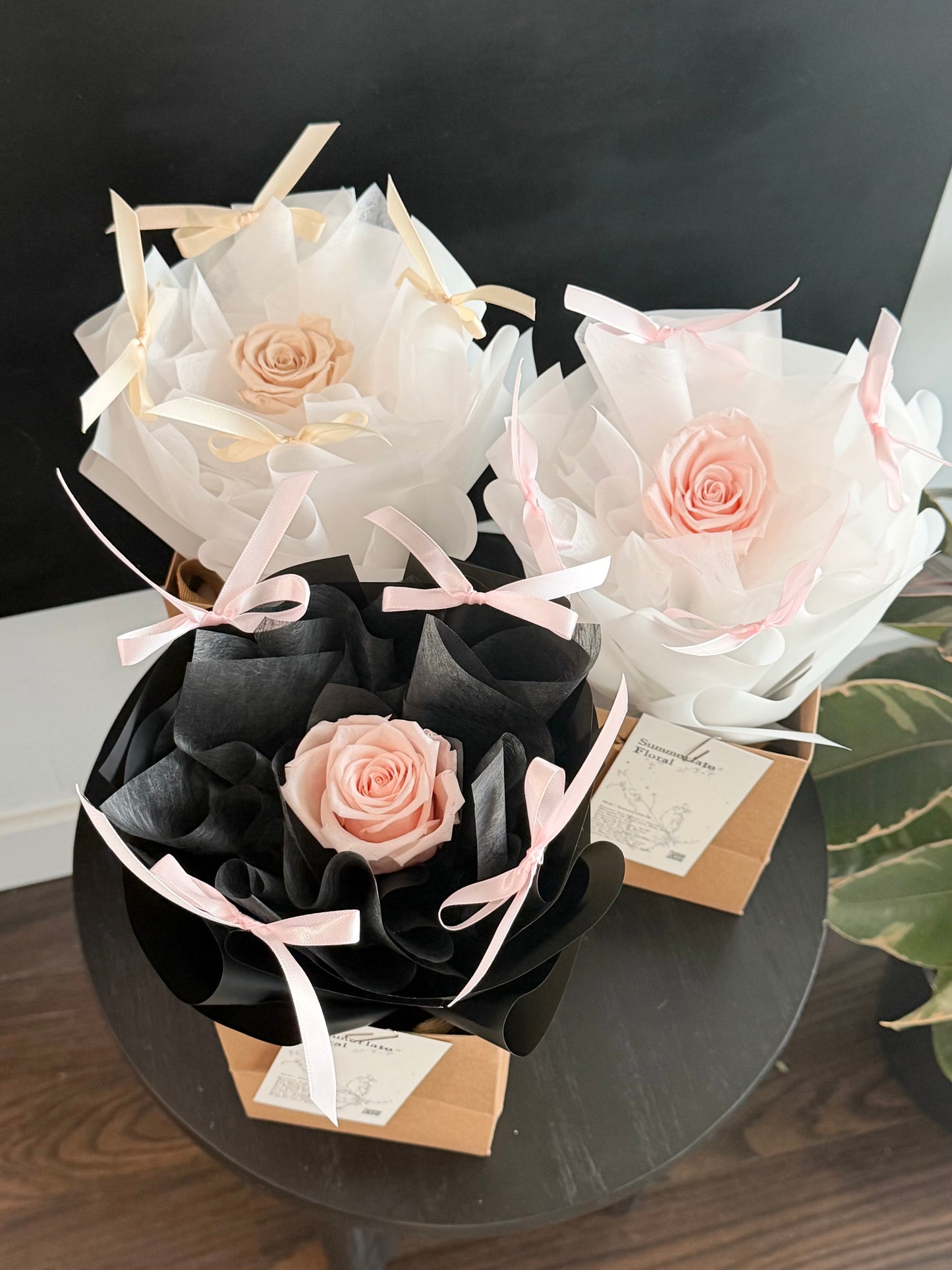 single preserved rose bouquet