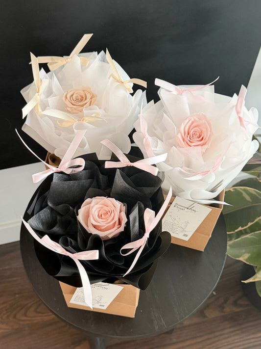 single preserved rose bouquet